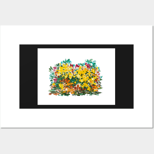 Bright Flower Patch Posters and Art